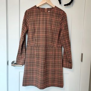 H&M plaid long sleeve dress, size 10 NWT